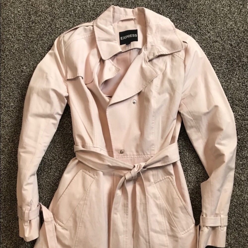 Pale baby pink long Express jacket